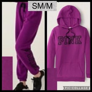 Vs PINK lounge fleece Classic jogger Campus Pullover m Sm